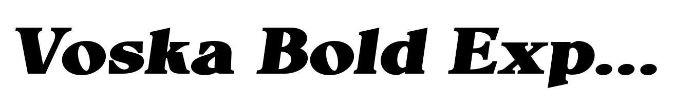 Voska Bold Expanded Oblique